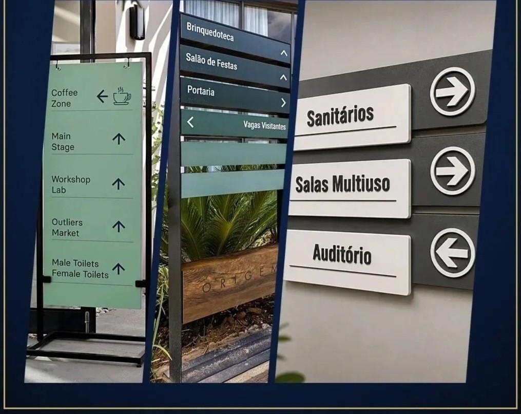 Conjunto de sinalização corporativa